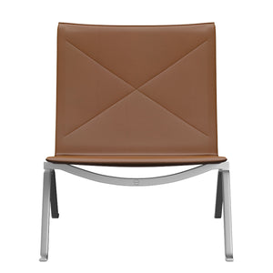 PK22 Easy Chair | Walnut Aura Leather Upholstery
