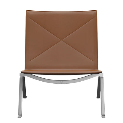 PK22 Easy Chair | Walnut Aura Leather Upholstery