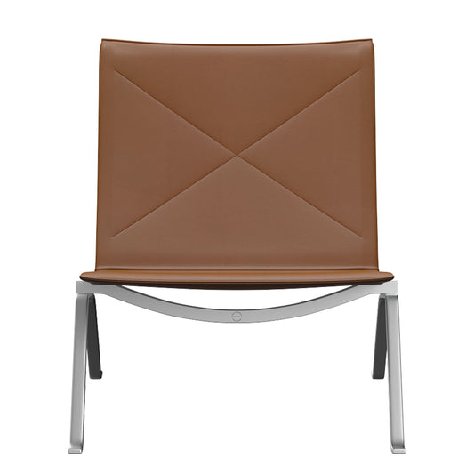PK22 Easy Chair | Walnut Aura Leather Upholstery