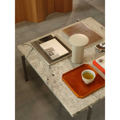PK61 Occassional Table | Grey White Rolled Granite Top