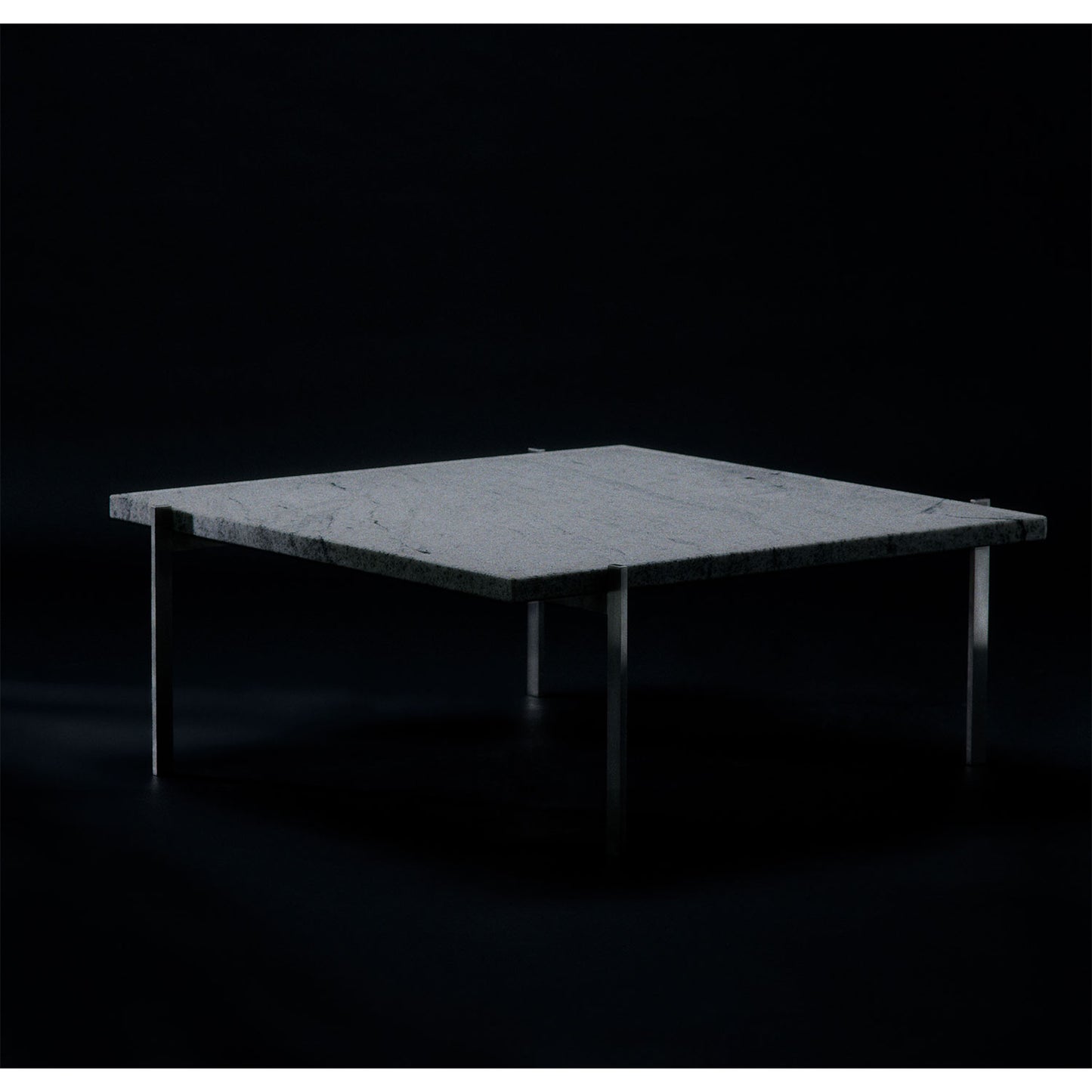 PK61 Occassional Table | Grey White Rolled Granite Top