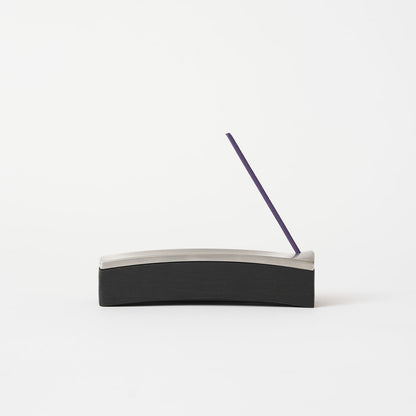 Ellipse Segment Incense Burner Set | Black Oak and Steel