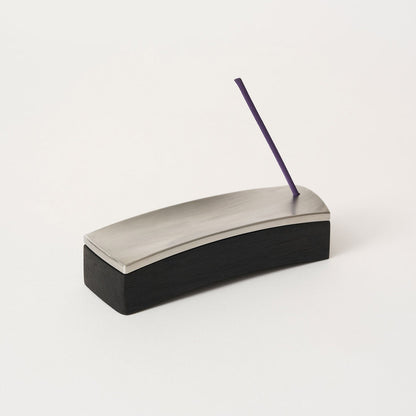 Ellipse Segment Incense Burner Set | Black Oak and Steel