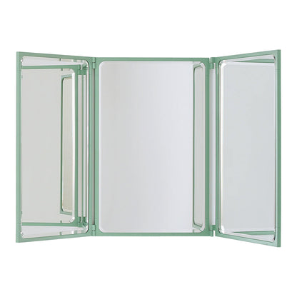 Como Mirror 3 Panel Short | Bamboo Green Frame