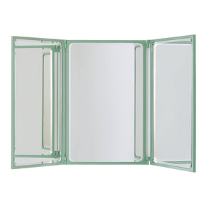 Como Mirror 3 Panel Short | Bamboo Green Frame
