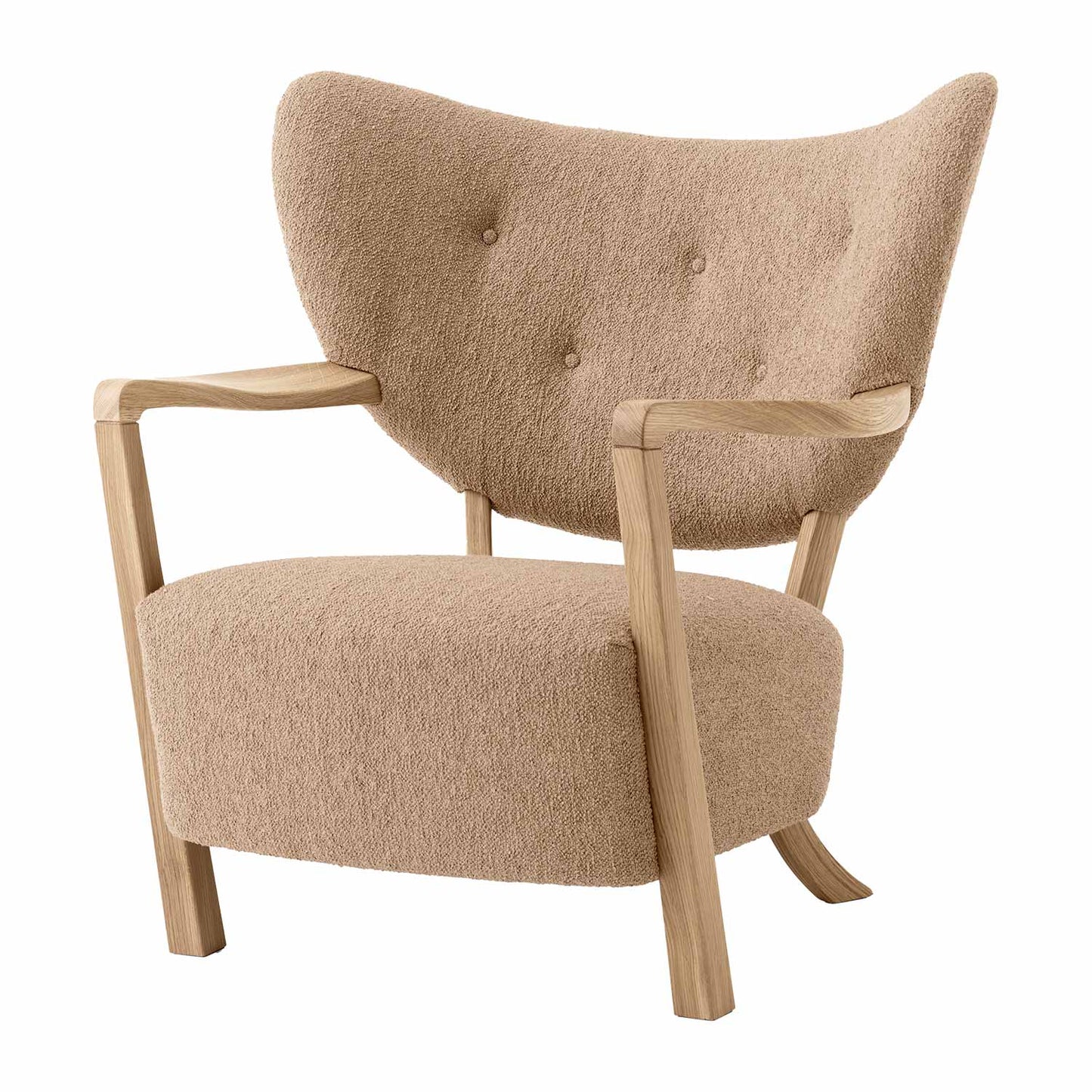 Wulff ATD2 Lounge Chair | Hazlenut Barnum 04 Fabric Upholstery