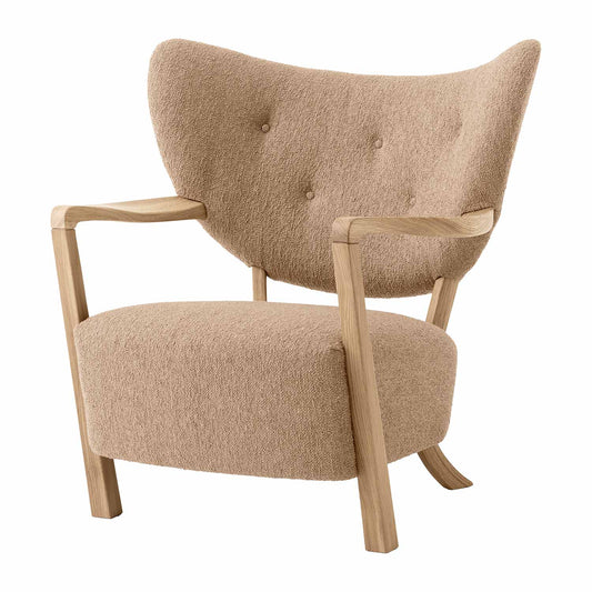 Wulff ATD2 Lounge Chair | Hazlenut Barnum 04 Fabric Upholstery
