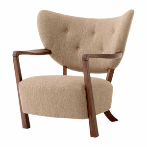 Wulff ATD2 Lounge Chair | Hazlenut Barnum 04 Fabric Upholstery