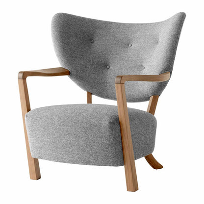 Wulff ATD2 Lounge Chair | Grey White Hallingdal 126 Fabric Upholstery