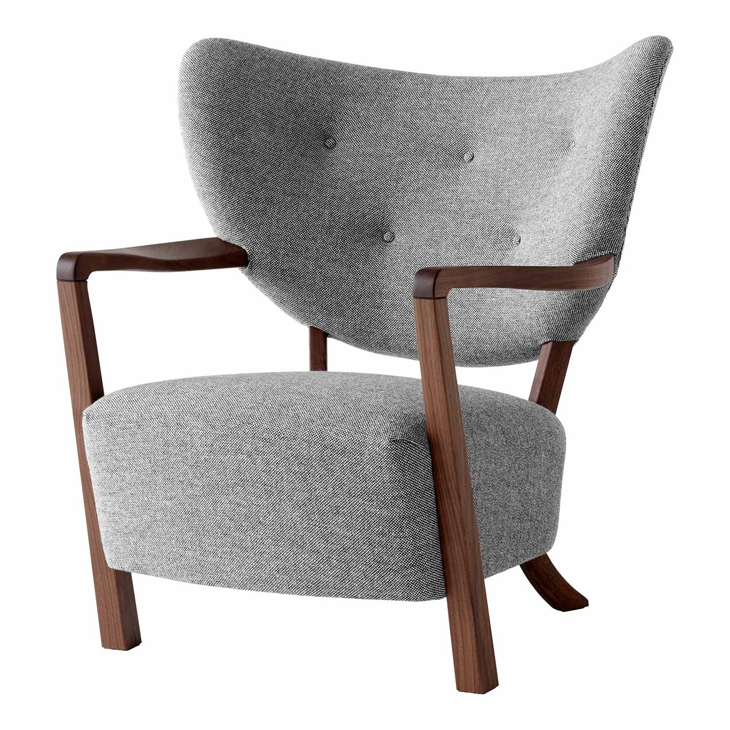 Wulff ATD2 Lounge Chair | Grey White Hallingdal 126 Fabric Upholstery