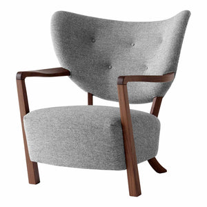 Wulff ATD2 Lounge Chair | Grey White Hallingdal 126 Fabric Upholstery