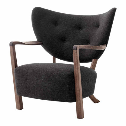 Wulff ATD2 Lounge Chair | Charcoal Brown Hallingdal 376 Fabric Upholstery