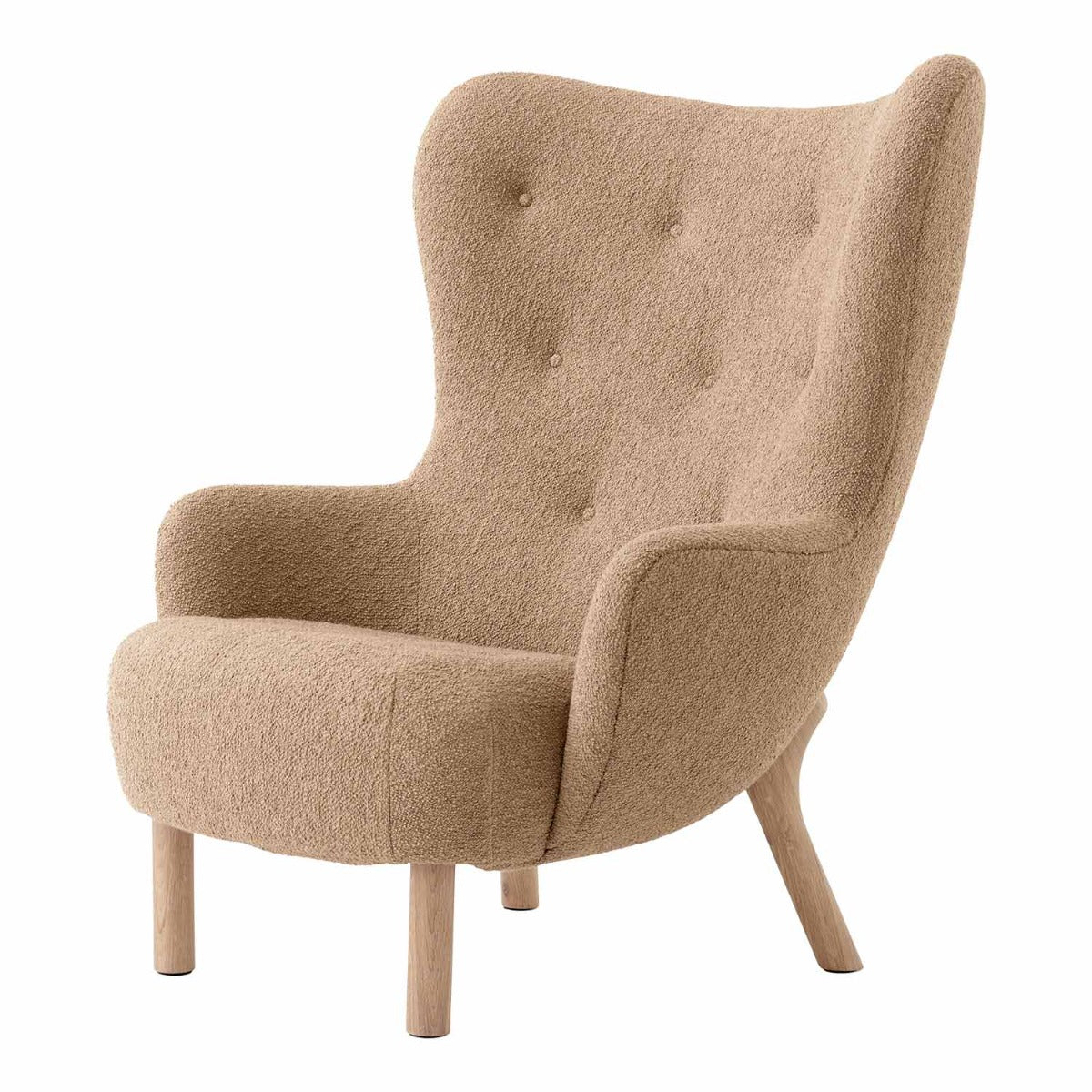Petra VB3 Lounge Chair | Hazlenut Barnum 04 Fabric Upholstery