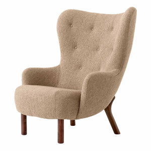 Petra VB3 Lounge Chair | Hazlenut Barnum 04 Fabric Upholstery