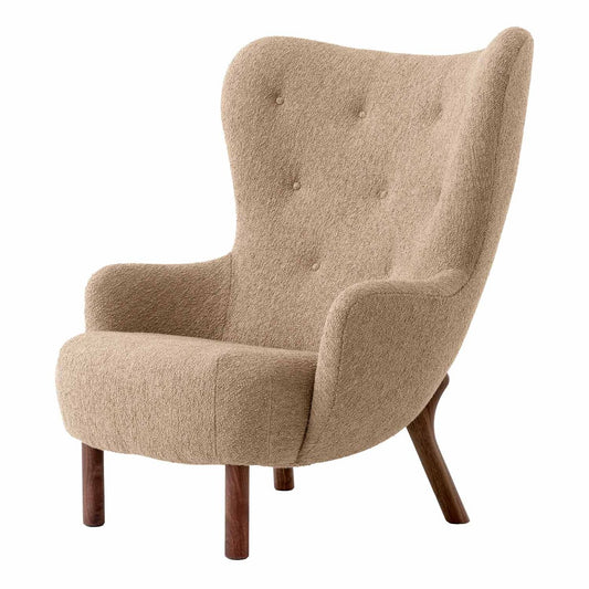 Petra VB3 Lounge Chair | Hazlenut Barnum 04 Fabric Upholstery