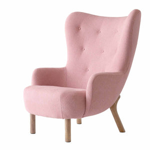 Petra VB3 Lounge Chair | Pink Ecriture 640 Fabric Upholstery