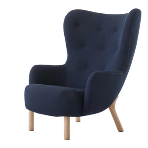 Petra VB3 Lounge Chair | Dark Blue Vidar 554 Fabric Upholstery