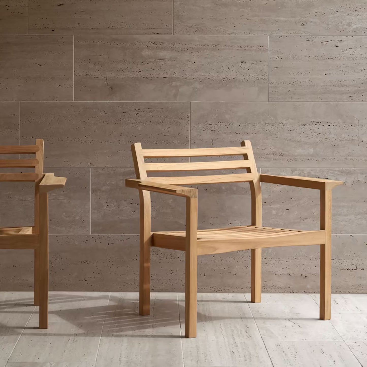 AH601 Outdoor Lounge Armchair | Untreated Teak