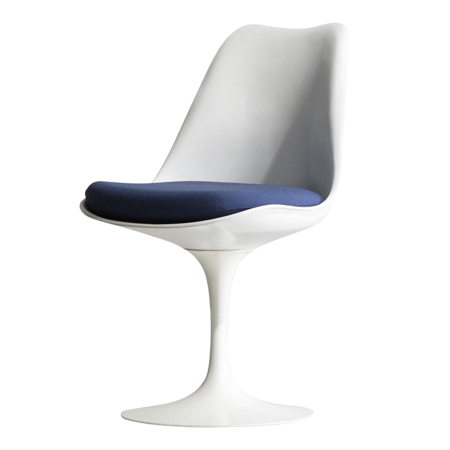 Tulip Chair with Seat Pad | White Fibreglass Shell