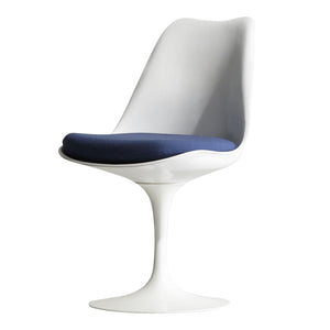 Tulip Chair with Seat Pad | White Fibreglass Shell