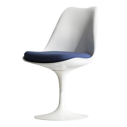 Tulip Chair with Seat Pad | White Fibreglass Shell
