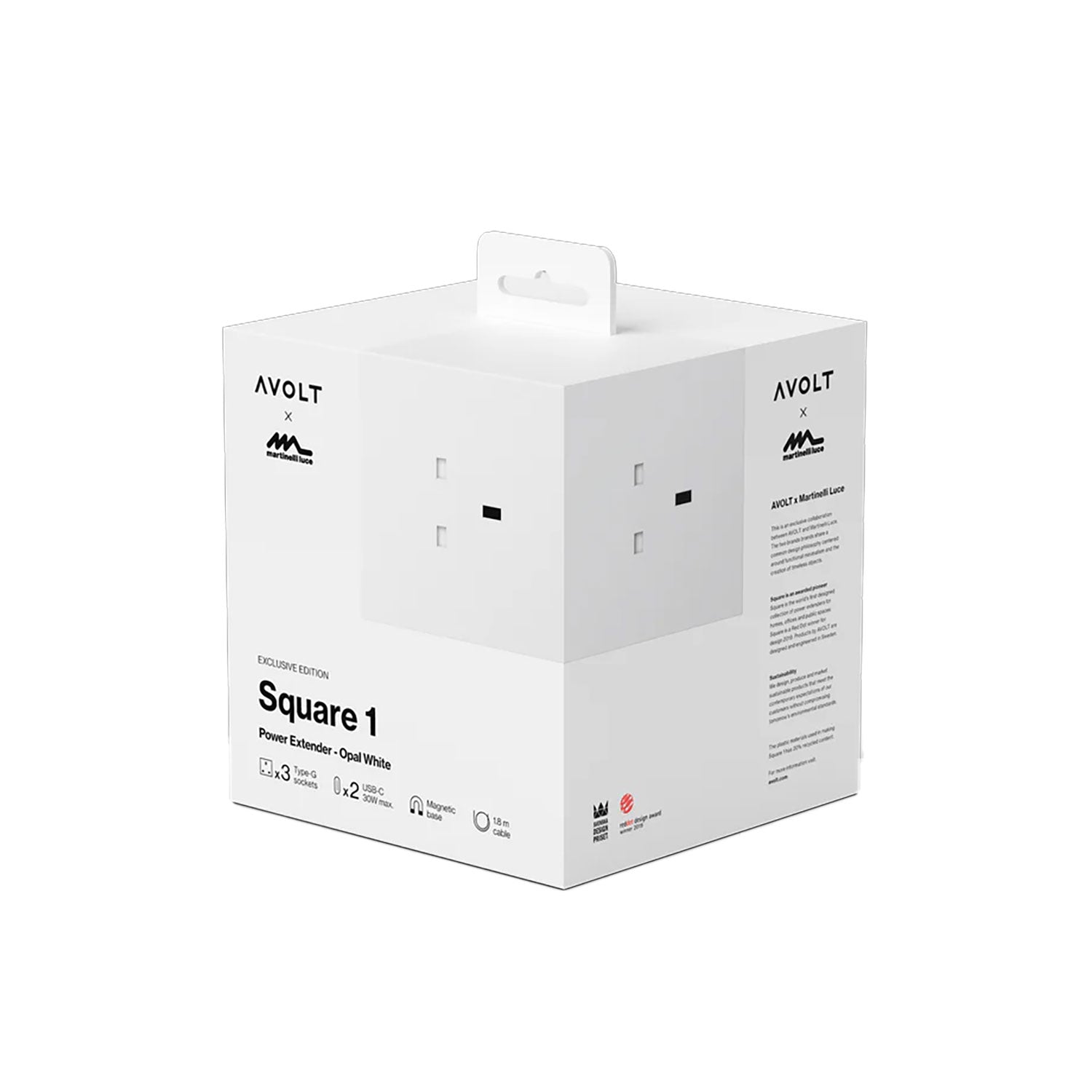 Square 1 Extension Cable | Opal White