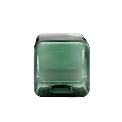 Lokum Coffee Table | Petrol Green Blown Glass VT25 Low Rectangle