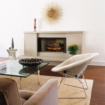 Bertoia Diamond Armchair | Red 'Tonus 3 130' Wool Seat Cushion