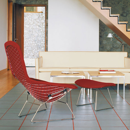 Bertoia Bird Armchair | Divina 623 Red Upsholstery