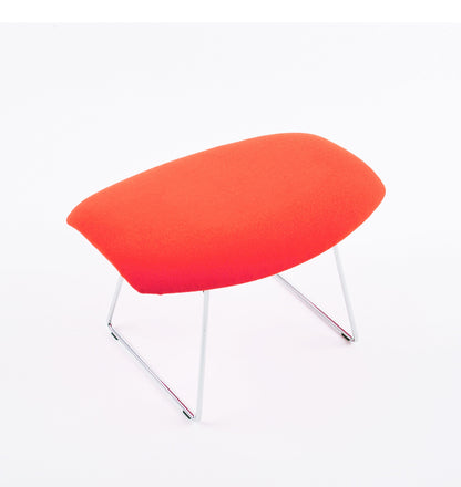 Bertoia Footstool | Dark Blue Hyle Fabric Upholstery