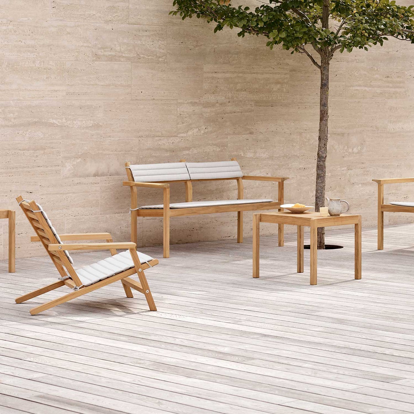 AH701 Outdoor Lounge Sofa | Untreated Teak