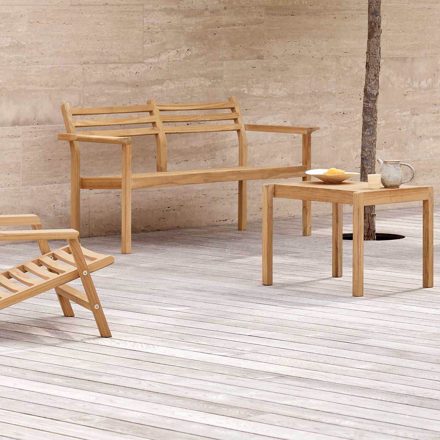 AH701 Outdoor Lounge Sofa | Untreated Teak