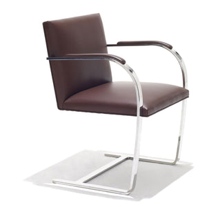 Brno Armchair Flat Bar | Leather VP280 Amber