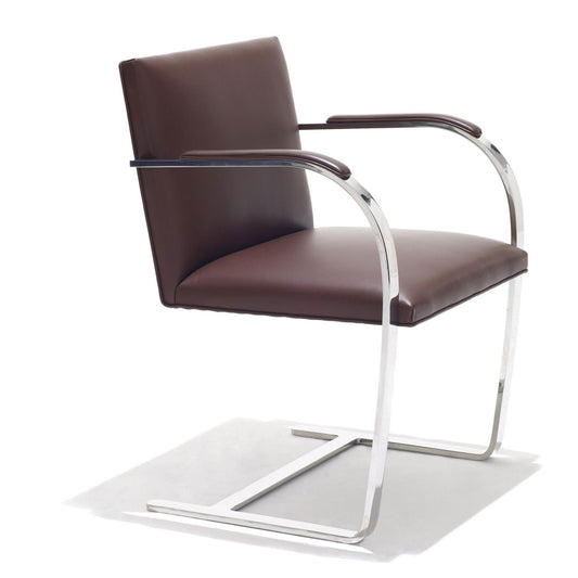 Brno Armchair Flat Bar | Leather VP280 Amber
