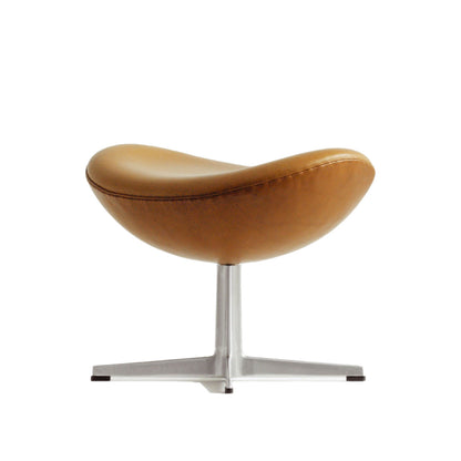 Egg Footstool | Walnut Grace Leather Upholstery