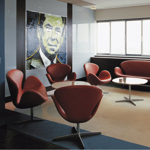 Swan Chair | Brick Red Divina 584 Seat and Back