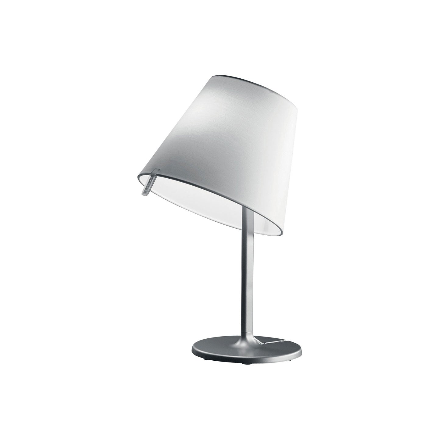 Melampo Notte Bedside Lamp | Aluminium Grey Base and Stem