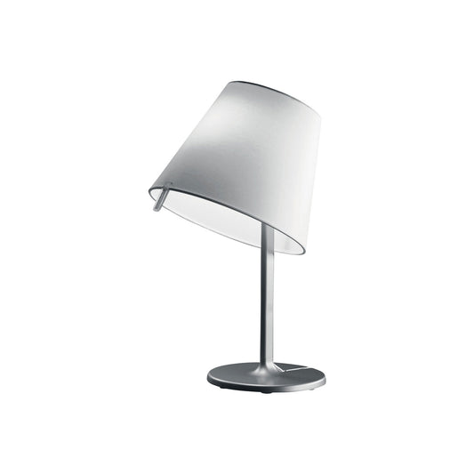 Melampo Notte Bedside Lamp | Aluminium Grey Base and Stem