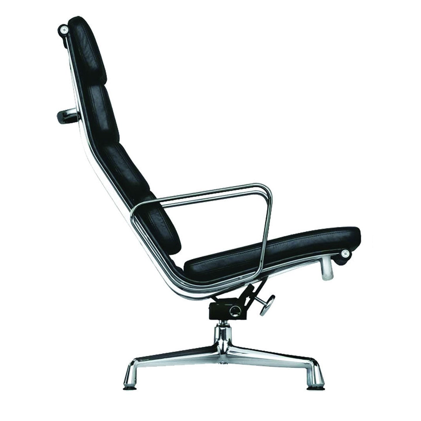 Soft Pad EA 222 Chair | Leather Nero 66 and Plano Nero 66