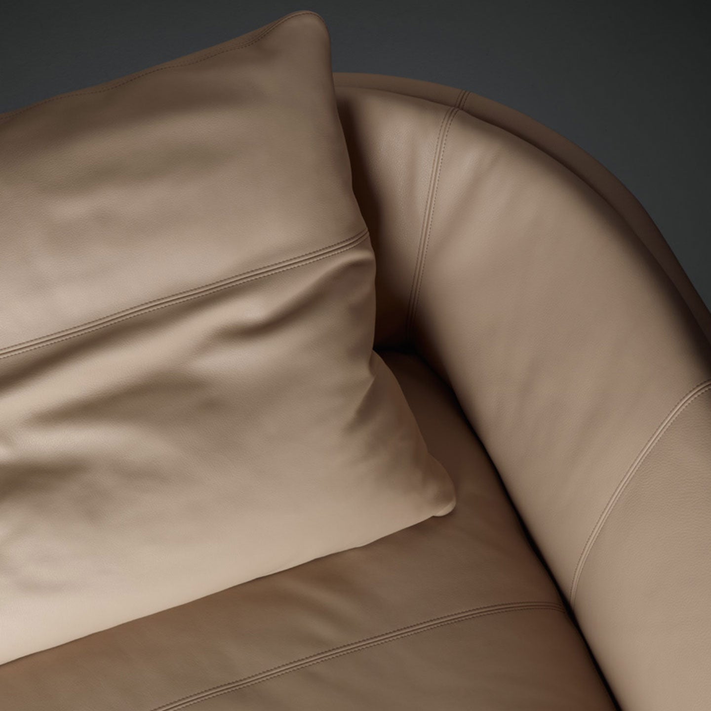 Bretagne 2 Seat Sofa | Leather 124376 'Nina' Beige