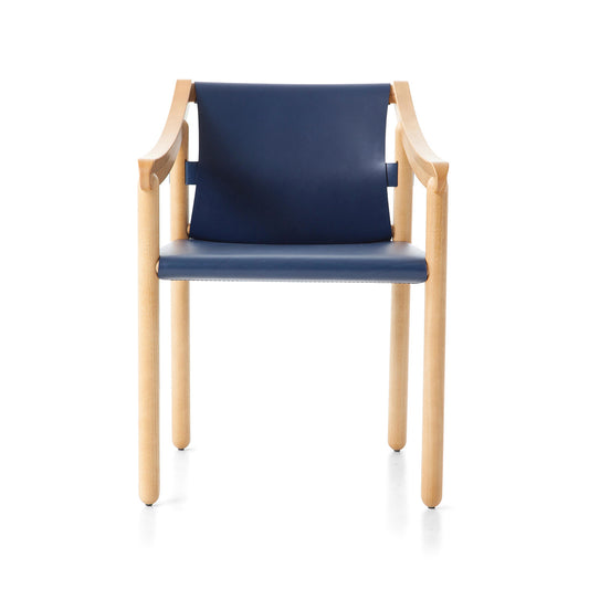 905 Chair | Blue Saddle Leather Seat and Back