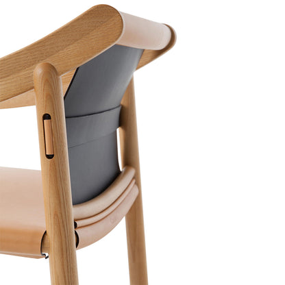 905 Chair | Black Saddle Leather Seat and Back
