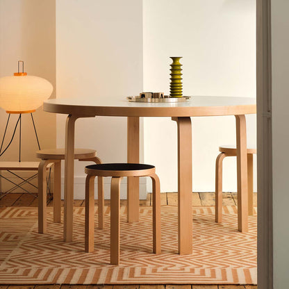60 Stool | Black Linoleum Seat