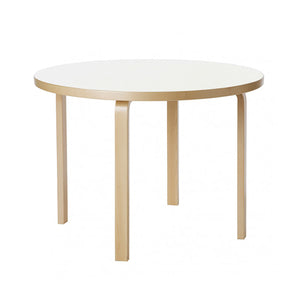 90A Aalto Table Round | White Laminate Top