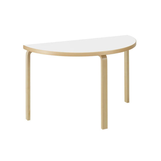 95 Aalto Table Half Round | White Laminate Top