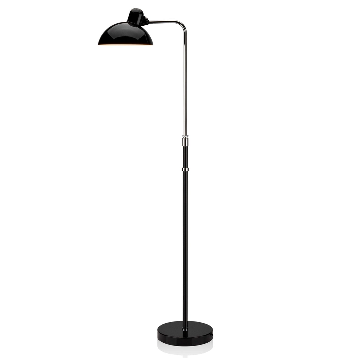 Kaiser Idell 6580 Floor Lamp | Gloss Black Shade and Base