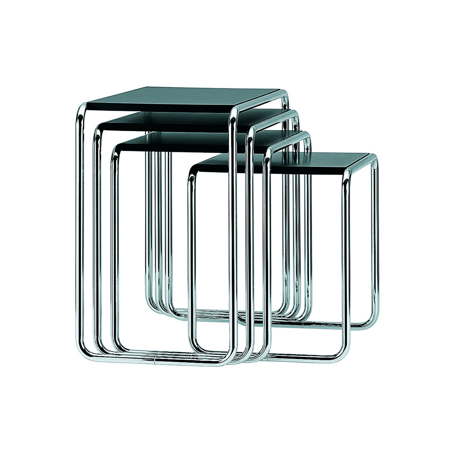 B 9 Nest of Tables | Black Lacquer