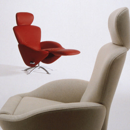 Dodo Reclining Armchair | Graphite Leather Upholstery