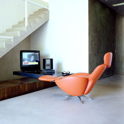 Dodo Reclining Armchair | Graphite Leather Upholstery