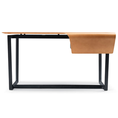 Fred Desk | Top in Saddle Extra Leather Camel